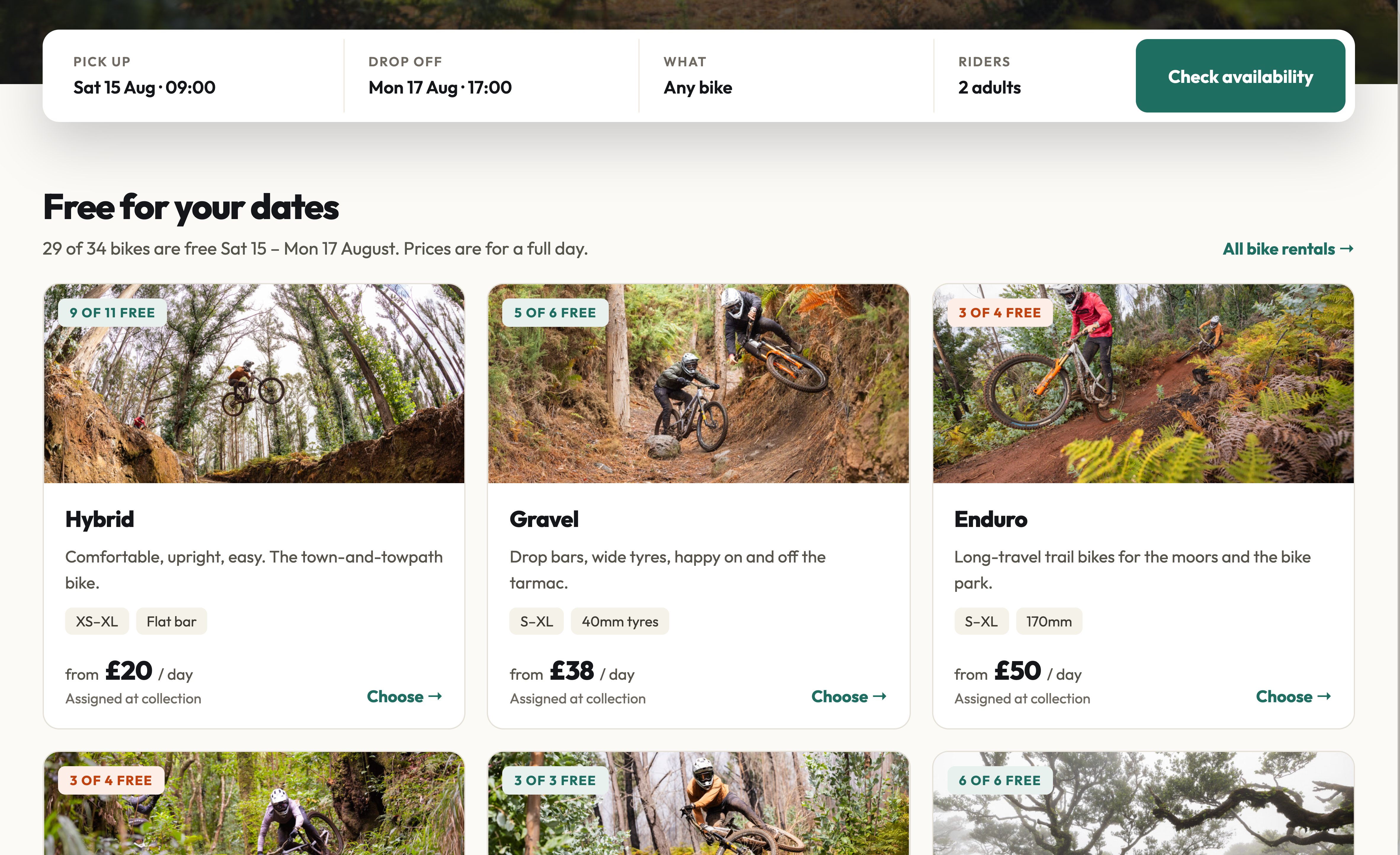 The RideLoop storefront homepage.