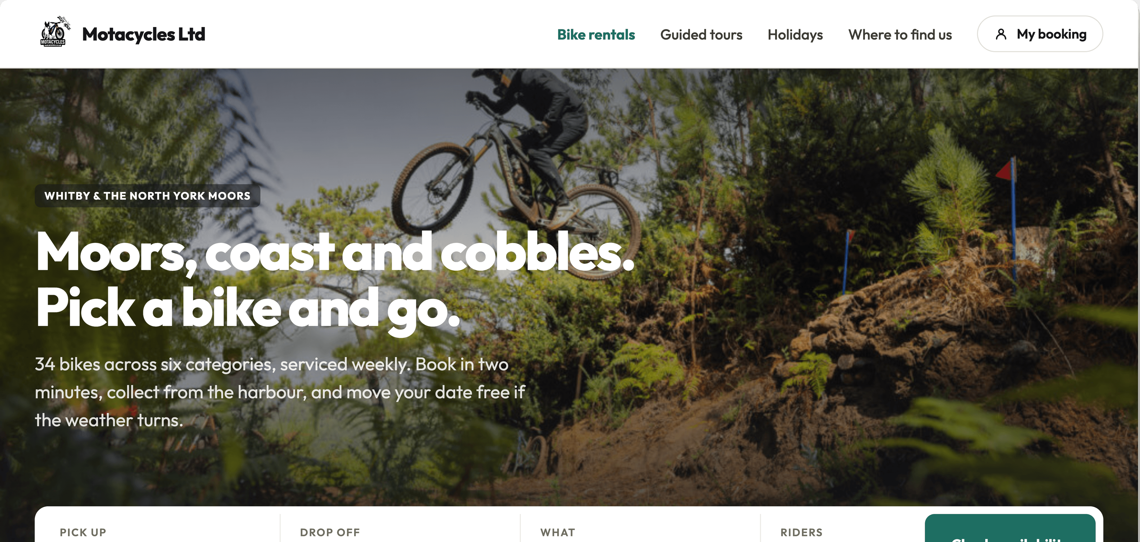 The RideLoop storefront homepage.