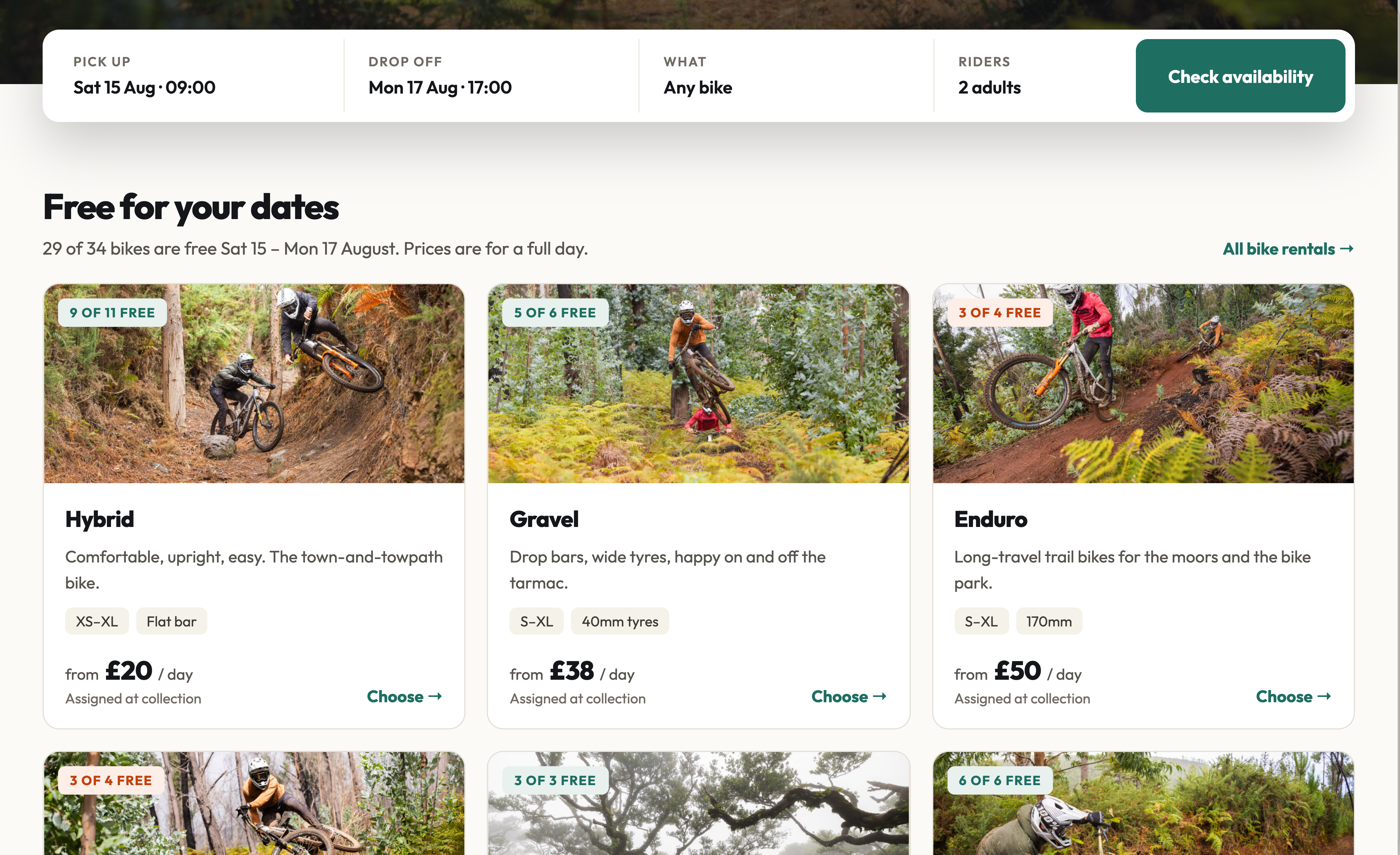 The RideLoop storefront homepage.